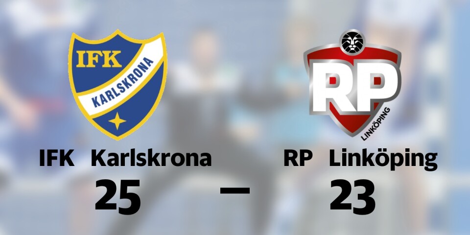 Underläge i halvtid – då vände IFK Karlskrona och vann