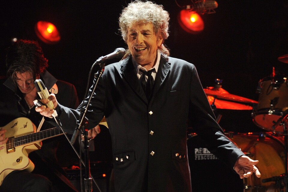 Bob Dylan på scen 2012.