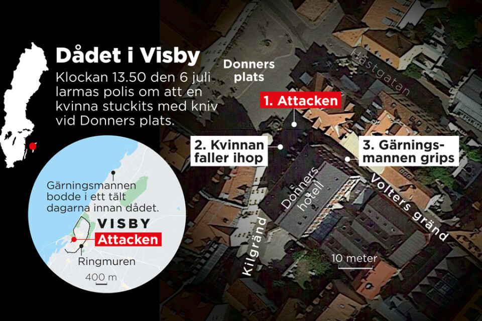 Attacken ägde rum i Visby under politikerveckan i Almedalen.