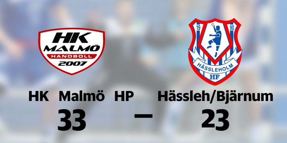 HK Malmö HP vann mot Hässleholms HF Bjärnum