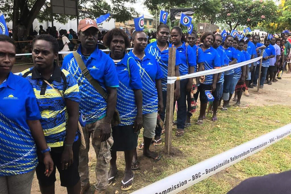 Intresset var stort för att delta i folkomröstningen i Bougainville.