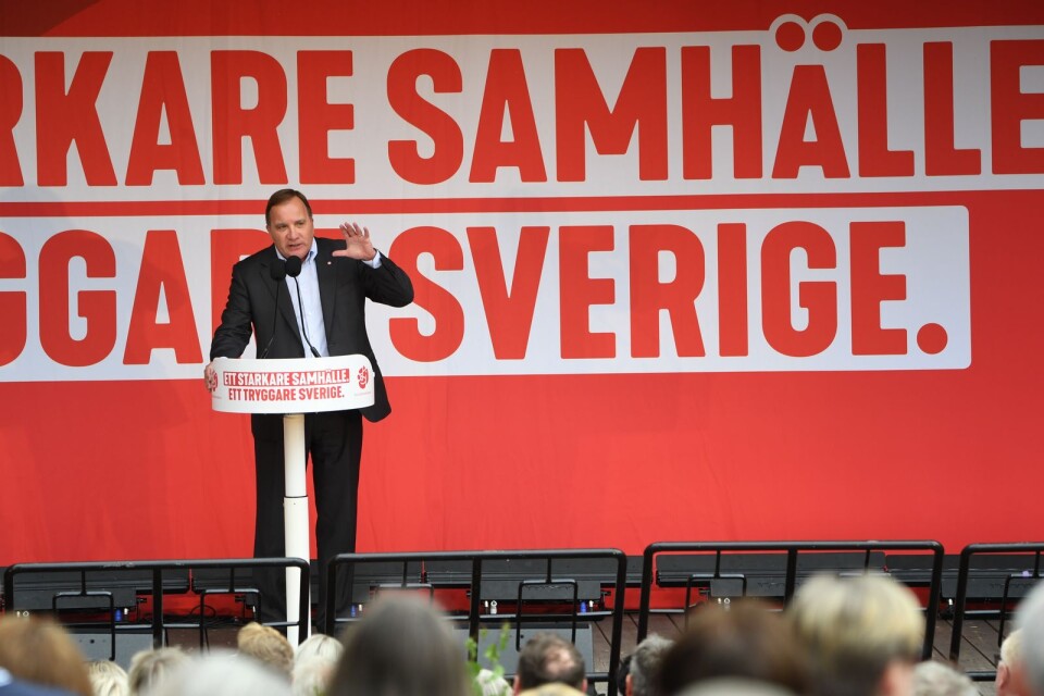 Statsminister Stefan Löfven sommartalar i Björneborg i Värmland.