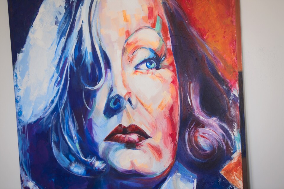 A portrait of Greta Garbo by Maher Abdel Aziz.