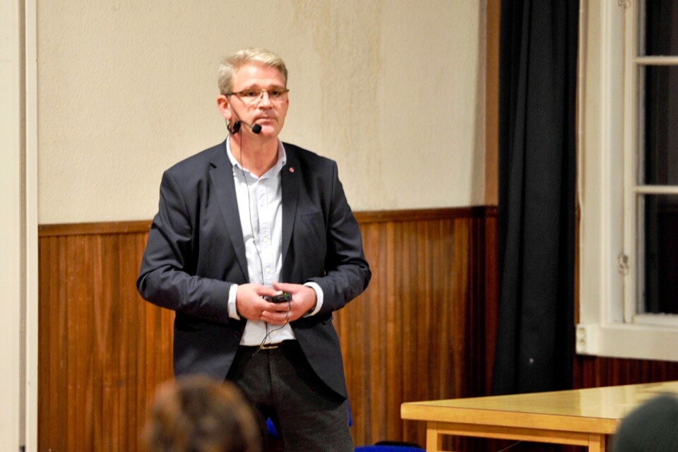 Niklas Jonsson (S), kommunstyrelsens ordförande vid mötet om Solgårdens nedläggning, som väckt debatt i Norrhult och Klavreström.