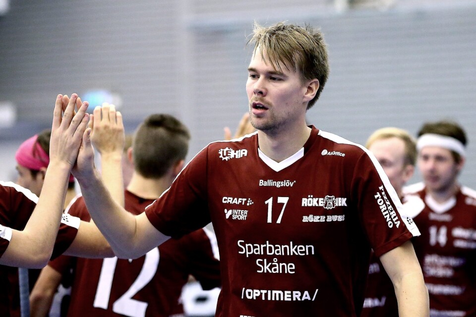 Joakim Larsson svarade för tre poäng i återkomsten efter skadan.  Foto: Stefan Sandström/Arkiv