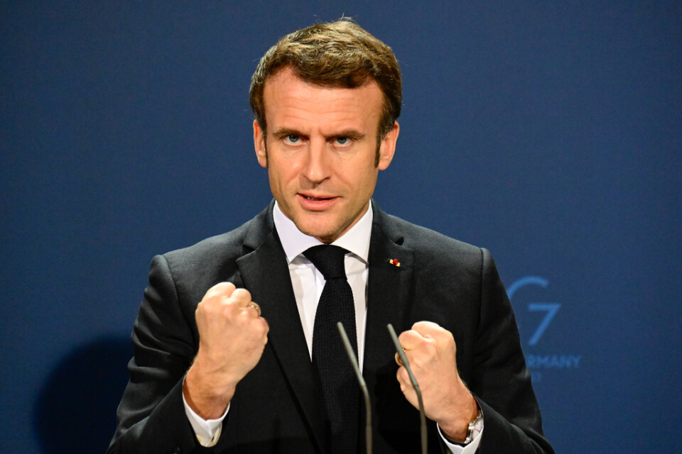 Frankrikes president Emmanuel Macron har ännu inte formellt meddelat att han ställer upp till omval. Alla räknar ändå med att Macron blir vårens huvudfavorit. Arkivbild.