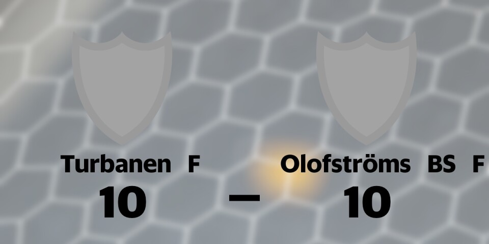 Turbanen F spelade lika mot Olofströms BS F
