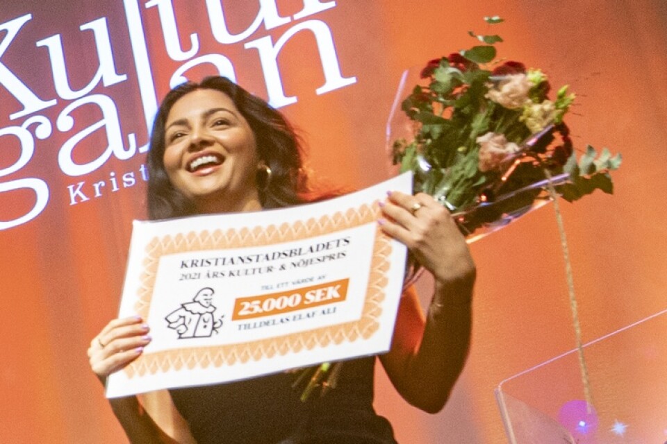 ”It's extra special that Kristianstadsbladet has given me this prize, for when I was in class 8 I did my work experience week in your sports section”, says Elaf Ali.