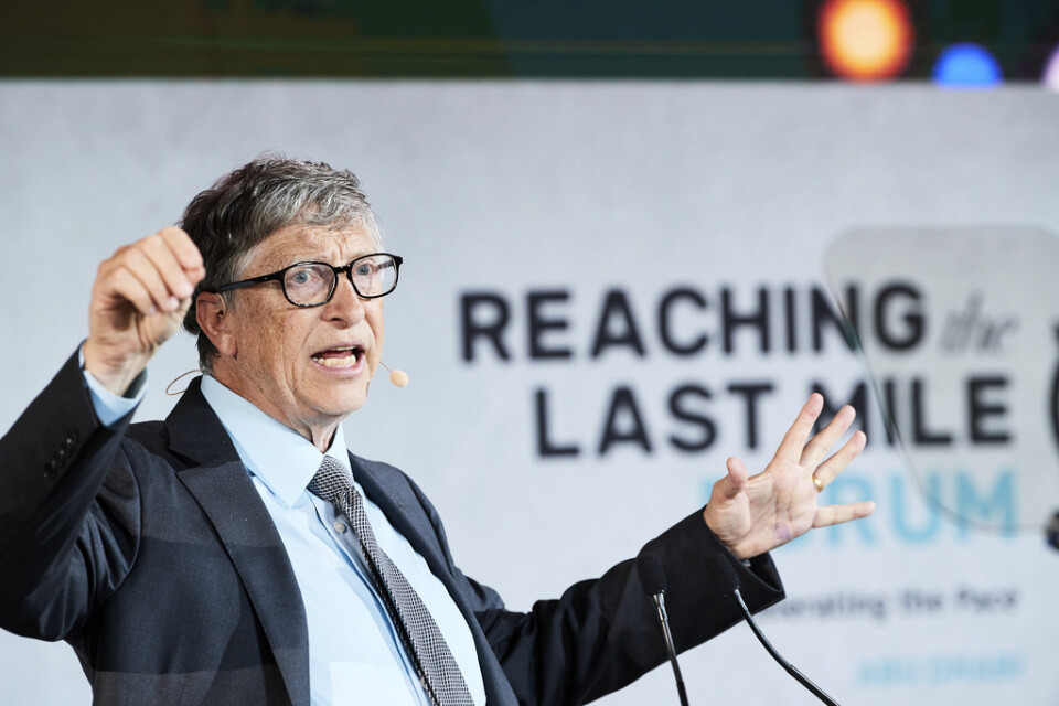 Bill Gates framträder vid ett evenemang för att bekämpa polio i Abu Dhabi 2019.