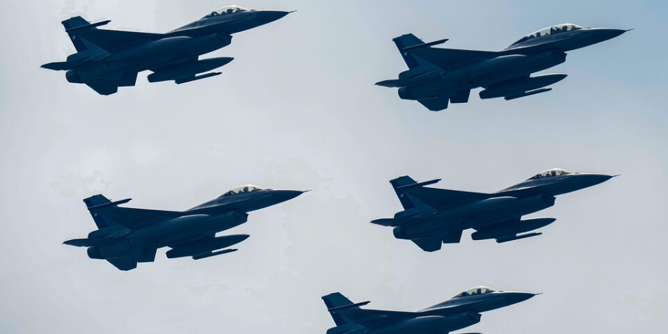 Turkiet vill köpa stridsflygplan av modellen F16 av USA. Arkivbild.