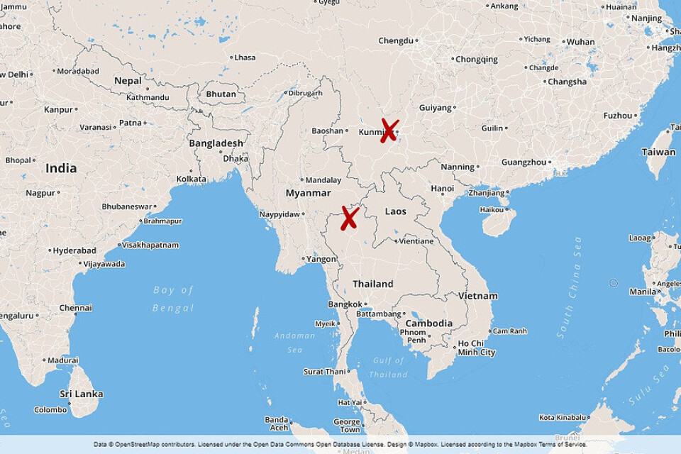 En dement kvinna från norra Thailand vandrade 64 mil in i Kina av misstag.