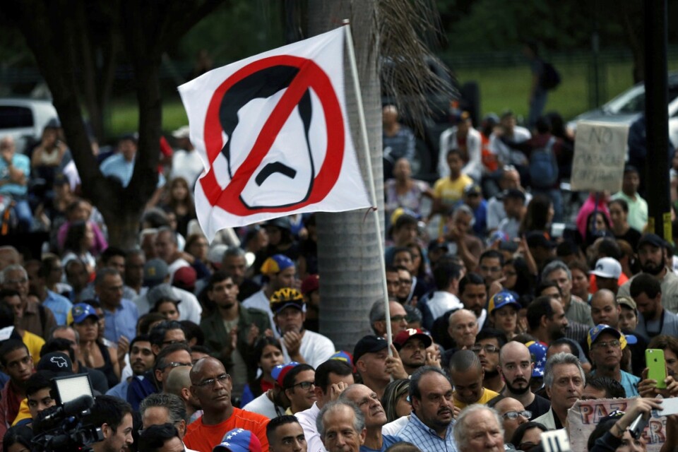 Regeringskritisk demonstration i huvudstaden Caracas i måndags.
