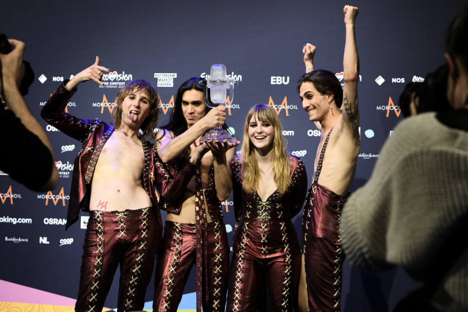Måneskin från Italien vann finalen av Eurovision Song Contest i Rotterdam.