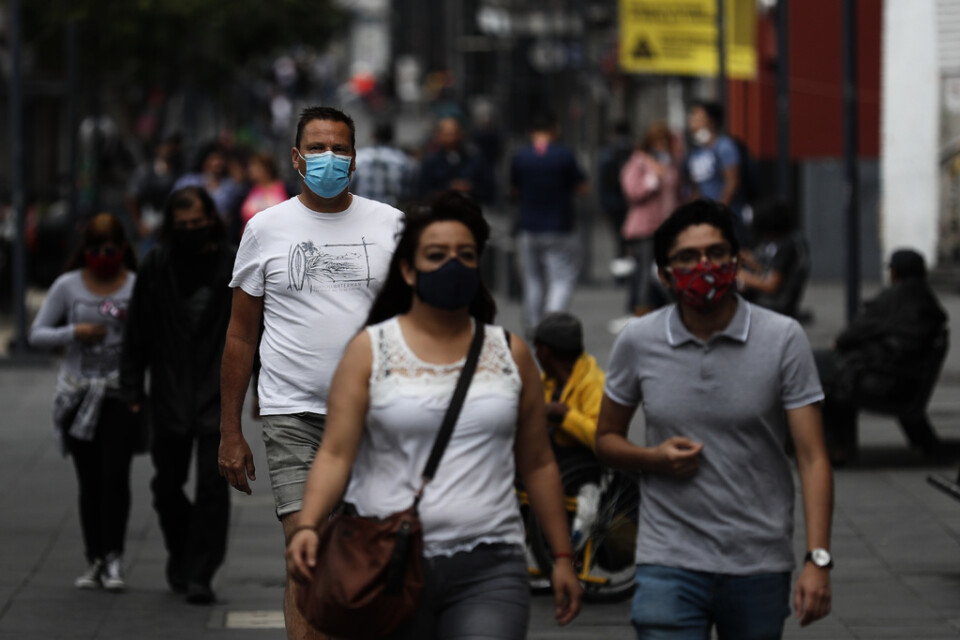 Människor promenerar i centrala Mexico City.