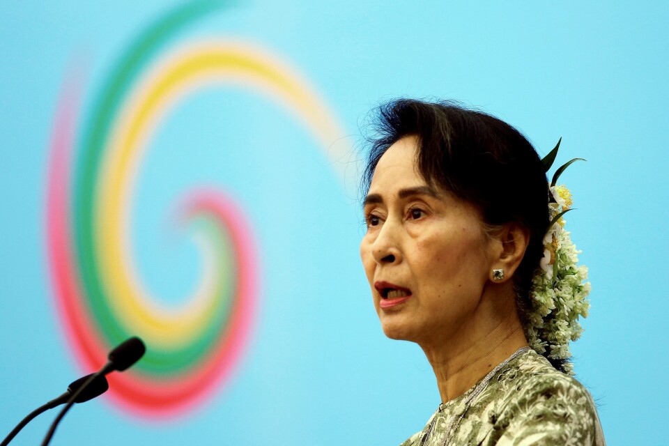 Är Aung San Suu Kyi oin­tres­se­rad? 		            Foto: TT