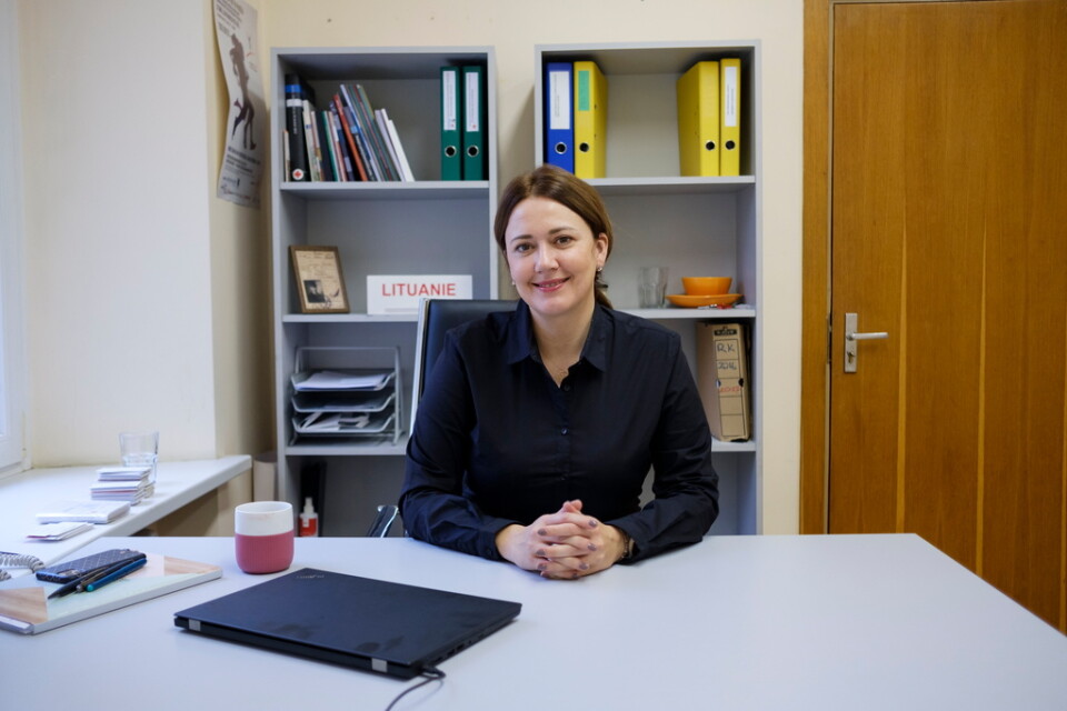 Kristina Meide, generalsekreterare för Röda Korset i Litauen, på sitt kontor i Vilnius.