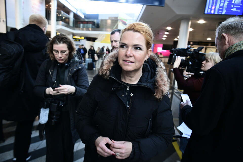 Inger Støjberg, Danmarks tidigare migrationsminister, tackar nej till att gå med i Dansk Folkeparti och är därmed inte aktuell som ny ledare för det invandringskritiska partiet. Arkivbild.