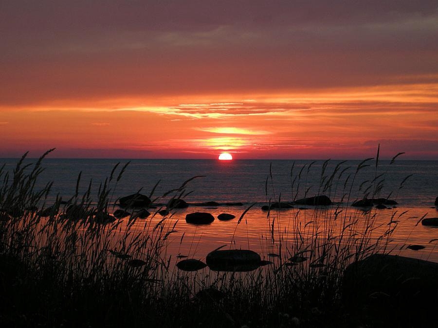 Solnedgång i Visby. Foto Lennart Carlson