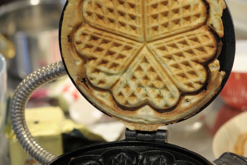 Waffles should be cooked until they are golden Brown.