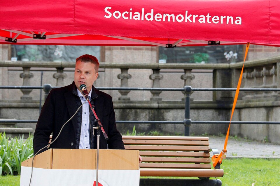 1 maj 2018: Socialdemokraternas Ulf Olsson, ordförande i kommunstyrelsen, höll tal. Ska det bli fortsatt Olsson i ”borgmästarrollen”, eller skifte?