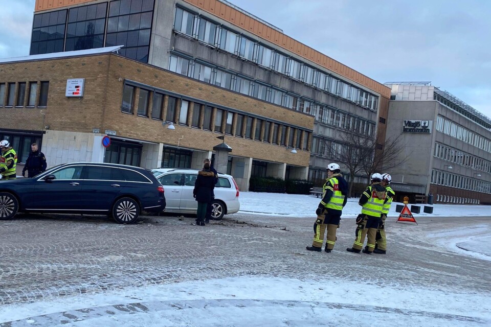 Trafikolycka på Nygatan i Växjö den 7 januari.