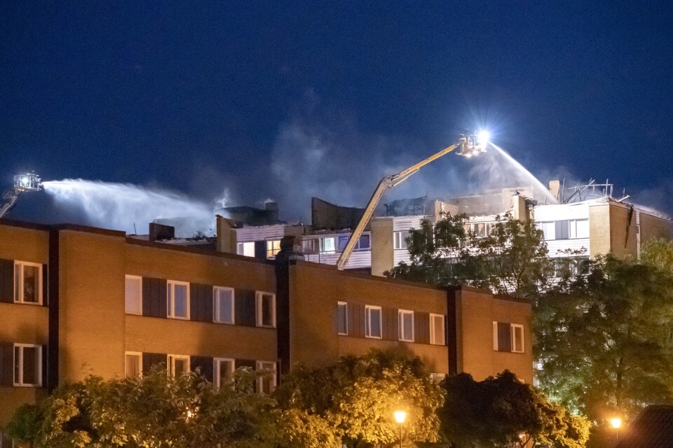 Släckning av branden på Koppargården