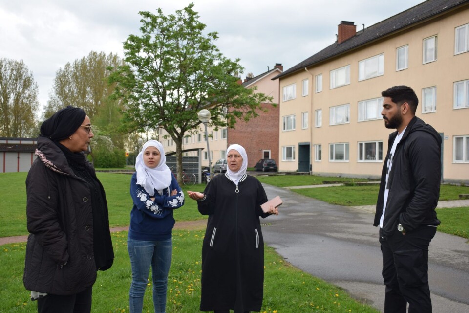 Worried tenants: Iman Bakro, Diana Namoura, Hafiza Kadour and Hani Bakro don't know where they can move to –or when.