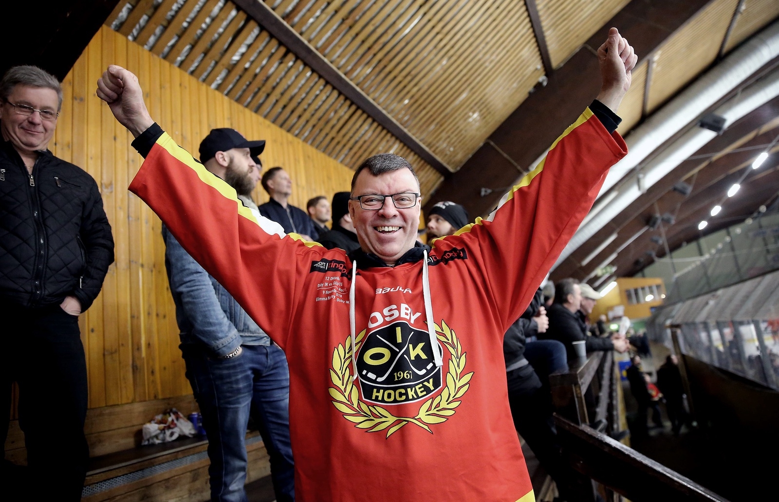Bengt ”Naje” Olofsson var som vanligt på plats i ishallen då Osby spelade hemmamatch. Foto: Stefan Sandström.