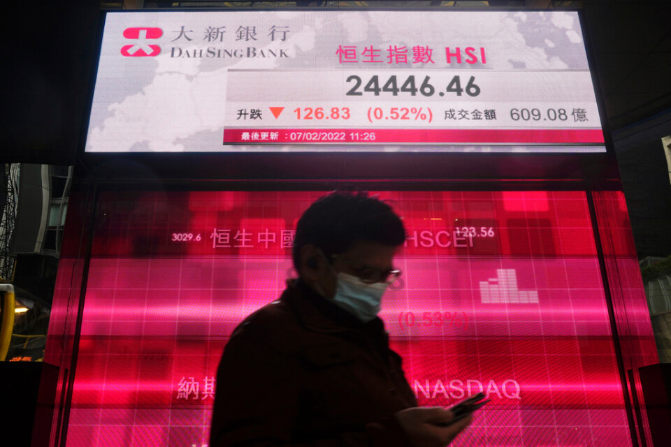 Hongkongbörsen backade vid öppning. Arkivbild.