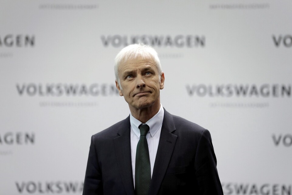VW-kon­cernens chef Mathias Müller. 	             Foto: TT