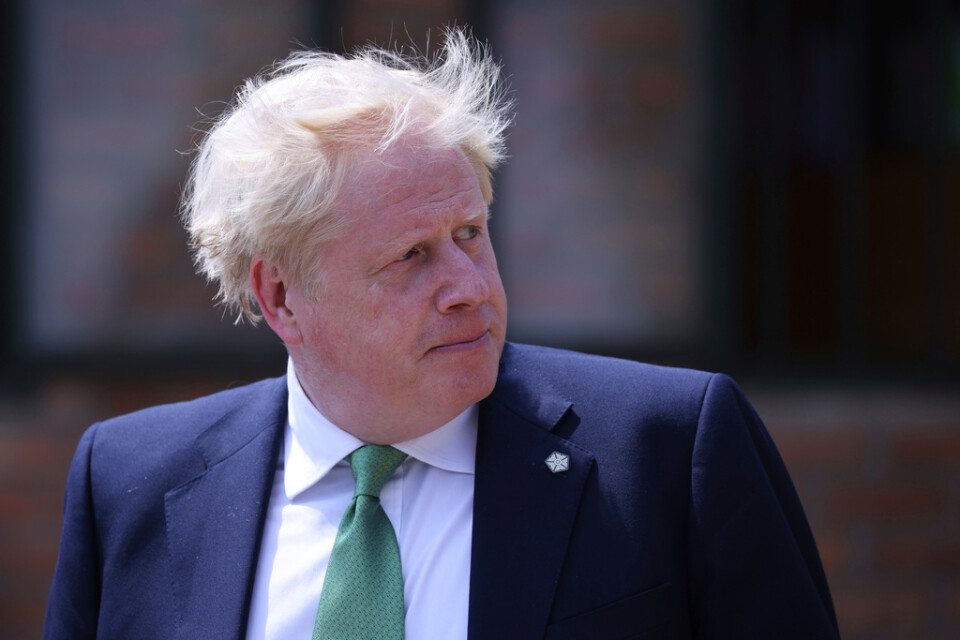 Storbritanniens premiärminister Boris Johnson i Rwanda.