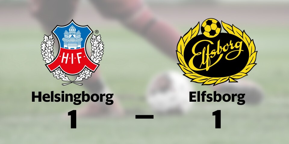 Helsingborg och Elfsborg kryssade efter svängig match