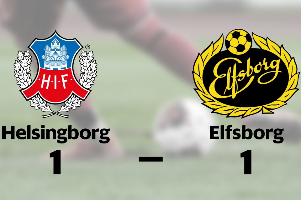 Helsingborg och Elfsborg kryssade efter svängig match
