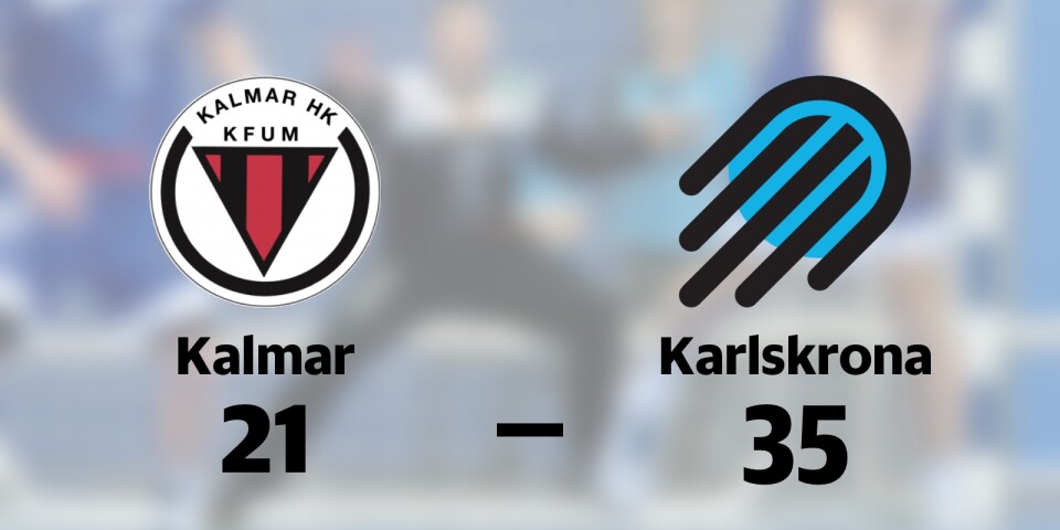 KFUM Kalmar HK förlorade mot Karlskrona
