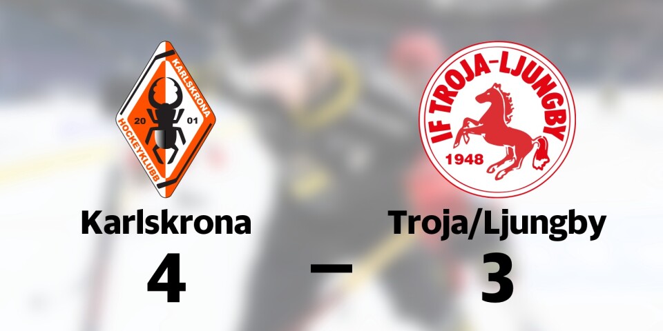 Karlskrona HK vann mot Troja/Ljungby