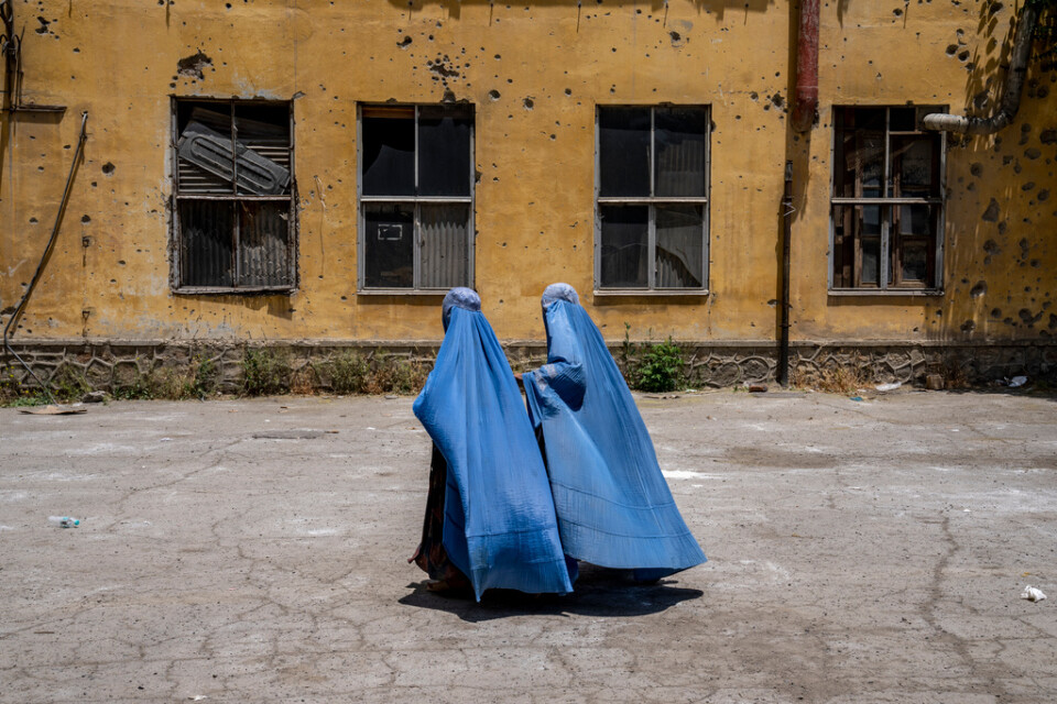 Afghanska kvinnor i huvudstaden Kabul. Arkivbild.