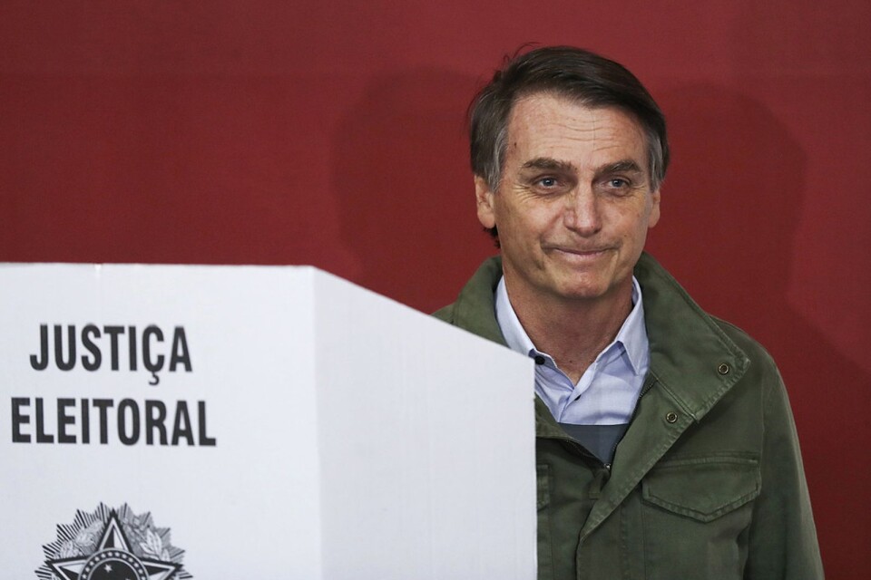 Jair Bolsonaro, är nationalisten och klimatförnekaren som vann presidentvalet i Brasilien  i oktober. Foto: AP