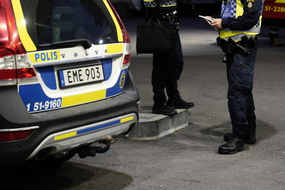Polisen har spärrat av en plats i Kristianstad. Arkivbild.