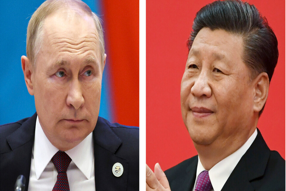 Rysslands president Vladimir Putin och hans kinesiske motsvarighet Xi Jinping möts i veckan i Moskva. Arkivbild.