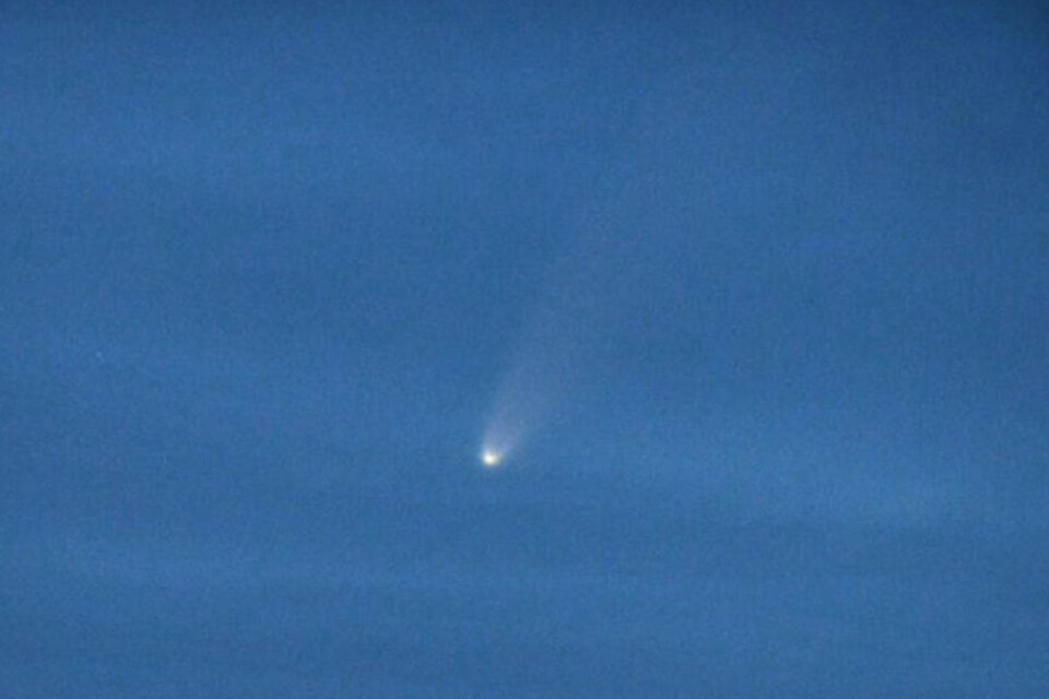 Kometen Neowise över Jönköping i veckan.