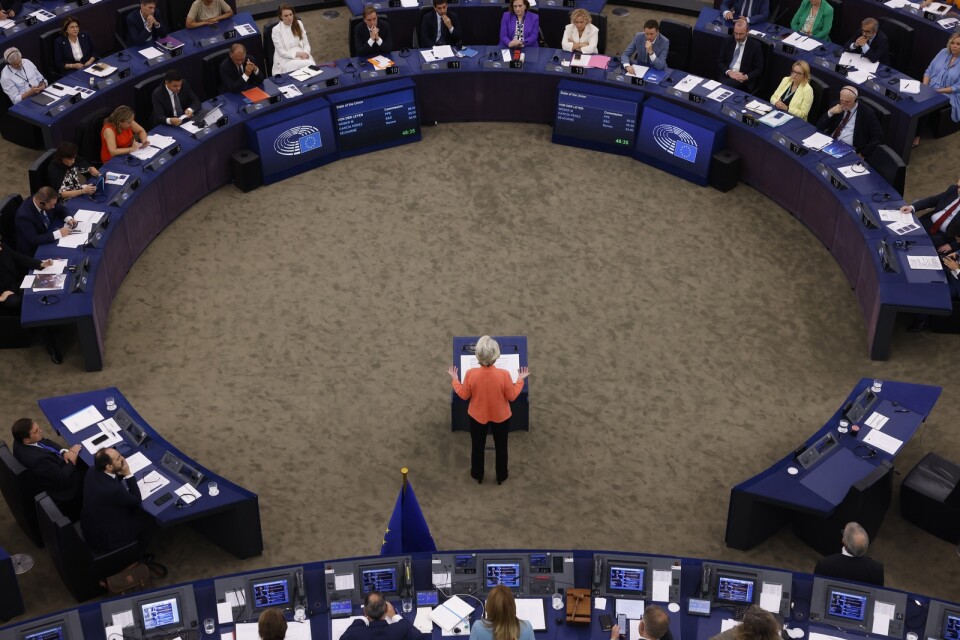 EU-kommissionens ordförande Ursula von der Leyen höll sitt årliga linjetal i onsdags.