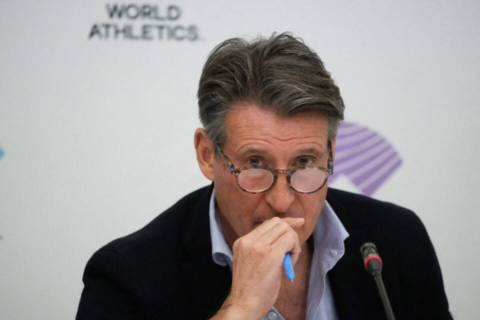 World Athletics ordförande Sebastian Coe valdes om för tredje gången. Arkivbild.