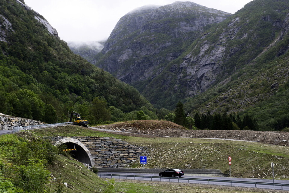 Norska vägar är trafiksäkrast i världen konstaterar OECD i en ny rapport. Här en bild från Jondalstunneln i Hordaland i Sydnorge. Arkivbild