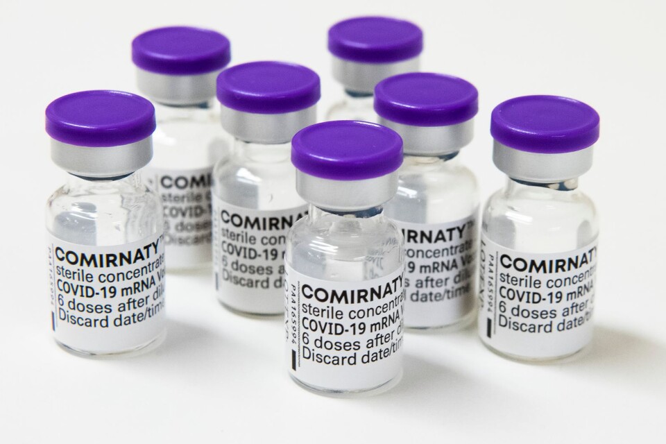 Pfizer/Biontechs vaccin mot covid-19.