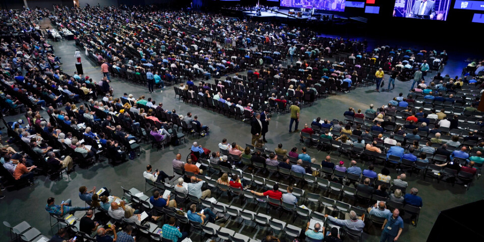 USA:s största protestantiska samfund, baptistkyrkan Southern Baptist Convention håller årsmöte i Nashville Tennessee, i oktober 2021.