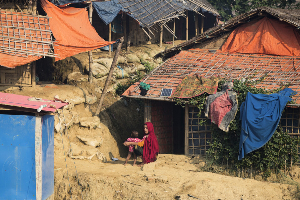 Ett av de läger i trakten av Cox's Bazar i östra Bangladesh där rohingyer som flytt från Myanmar bor. Arkivbild.