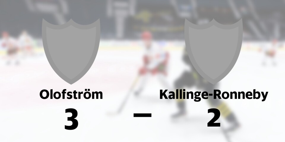 Stark seger för Olofström i toppmatchen mot Kallinge-Ronneby