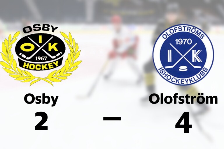 Osby missar kvalet efter förlust mot Olofström