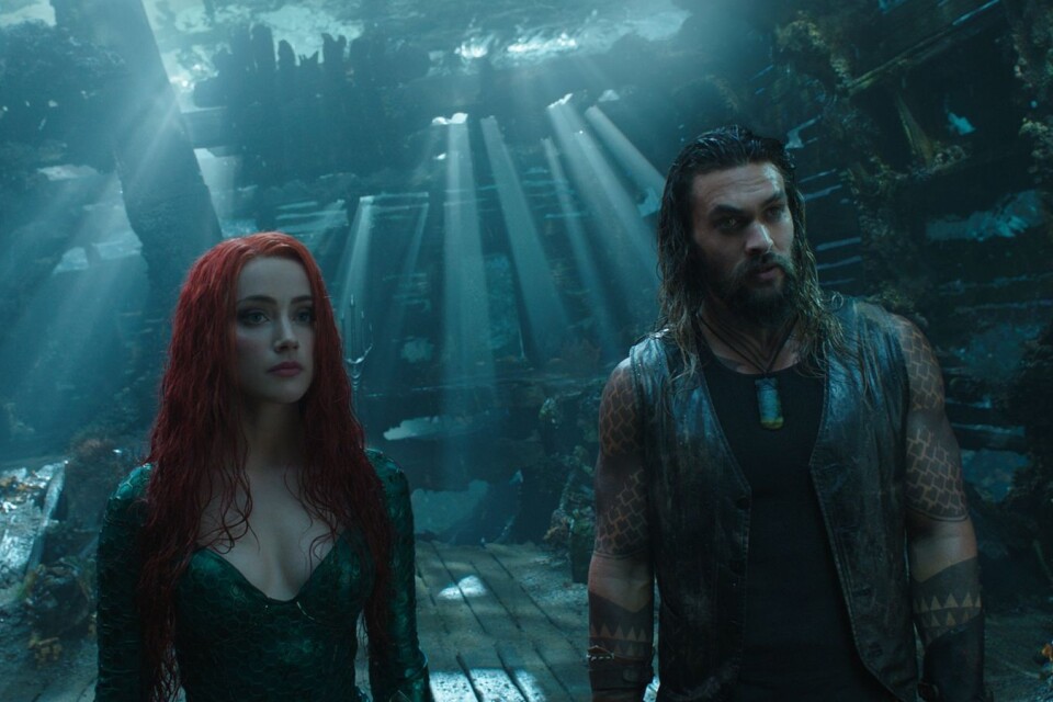 Prinsessan Mera (Amber Heard) och Arthur (Jason Momoa) i "Aquaman".
