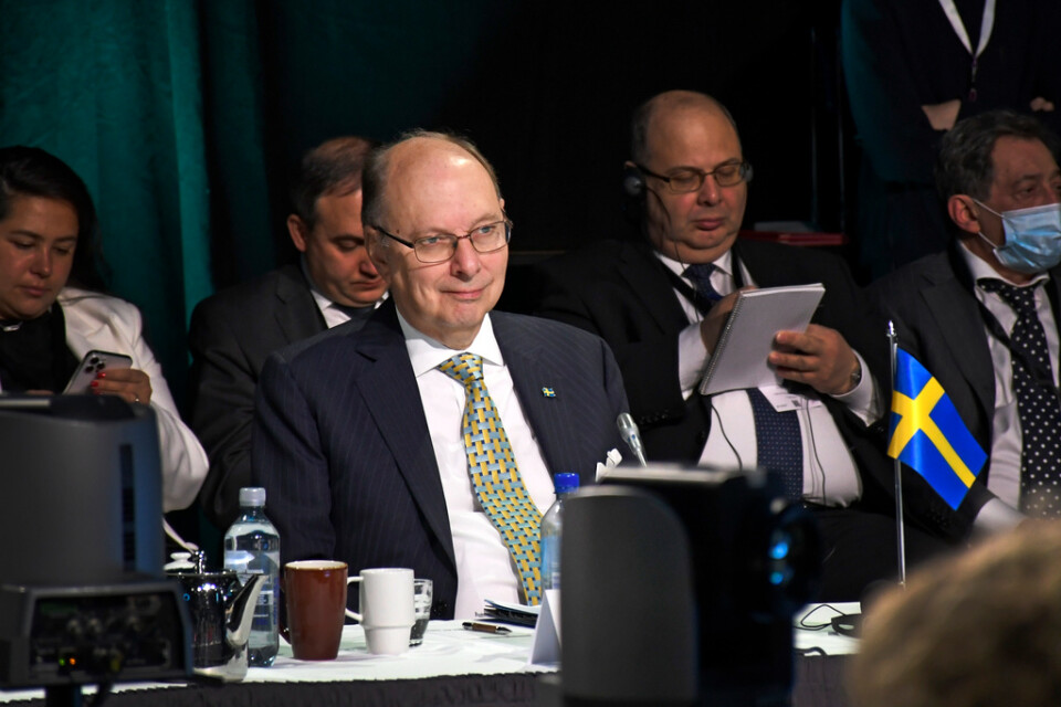 Robert Rydberg (mitten) är kabinettssekreterare på utrikesdepartementet. Arkivbild.
